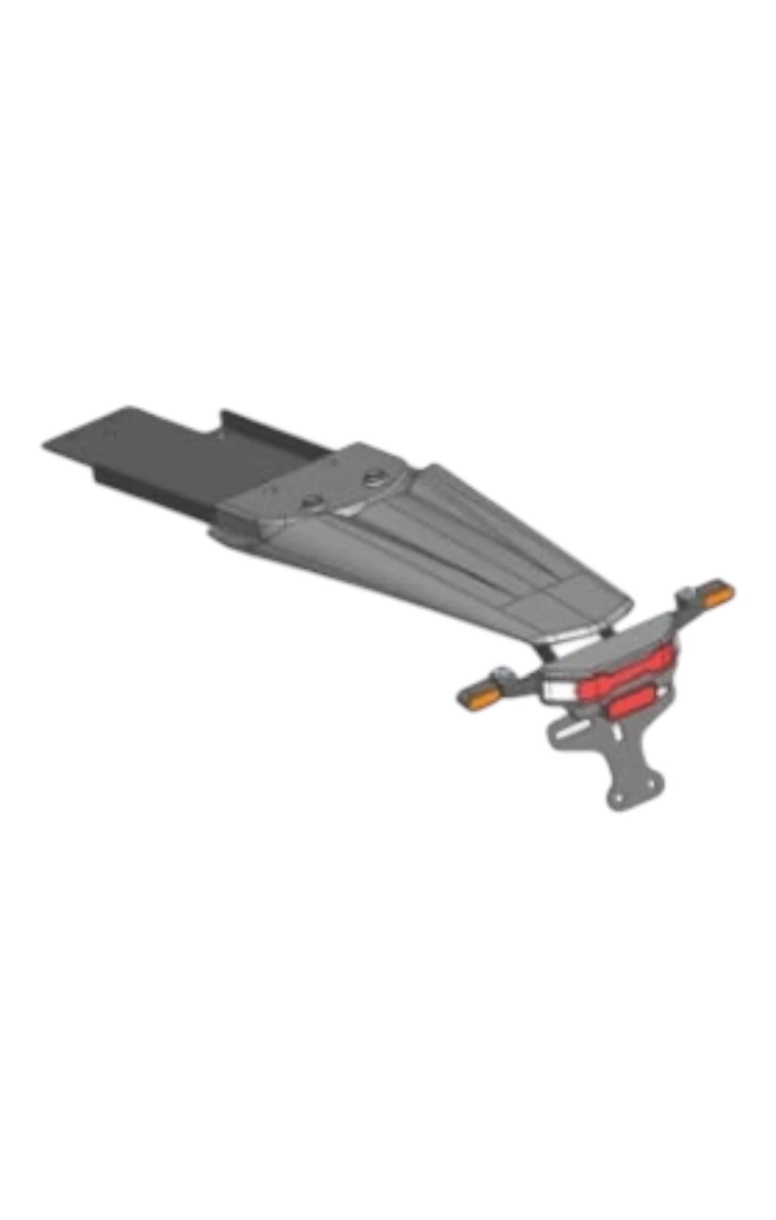 Suporte de matrícula + luzes E Ride Pro 3.0 / SR